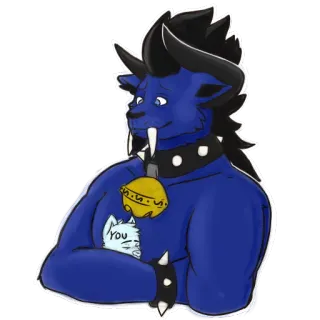 🤗 4d2abbb4 YOU 兽人, 怪物, 猫, 动物, 生物 telegram sticker