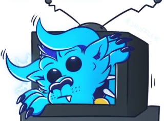 🙄 e5f1d97a 卡通, 电视, 动物, 贴纸 telegram sticker