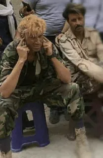 🥀 8d9d3f32 military uniform, camouflage, sitting, man, soldier, fingers in ears telegram sticker