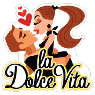 👄 5b615295 la Dolce Vita 浪漫, 爱, 情侣, 吻, 意大利, 生活方式 telegram sticker
