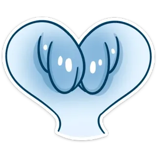 ❤️ 0932ec87 หัวใจ, สีน้ำเงิน, ปีก, สติกเกอร์, ความรัก, สัญลักษณ์ telegram sticker