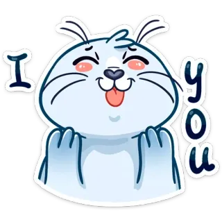 ❤️ ddfeec85 I ❤ you รัก, น่ารัก, สัตว์, แมว, สติกเกอร์, หัวใจ, ฉันรักคุณ telegram sticker