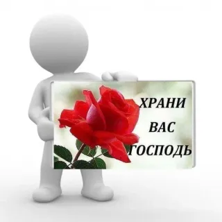 😘 5f36f6f5 ХРАНИ ВАС ГОСПОДЬ Rose, religiös, Segen, храни вас господь, russisch, Gott, Religion telegram sticker
