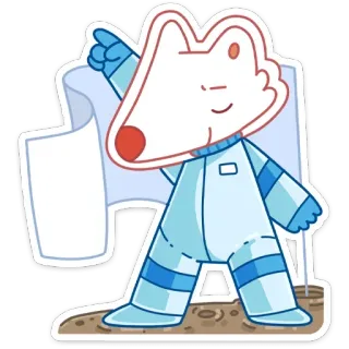 💃 8fe8145b สัตว์, นักบินอวกาศ, ธง, การ์ตูน, อวกาศ, ดาวอังคาร telegram sticker