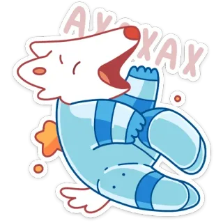 😂 92910beb AYOXAX การ์ตูน, สัตว์, สุนัข, ผ้าพันคอ, น่ารัก, สติกเกอร์ telegram sticker