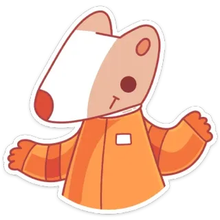 🤷‍♂️ ee081479 สัตว์, การ์ตูน, ตัวละคร, หมา, สติกเกอร์, สีส้ม telegram sticker