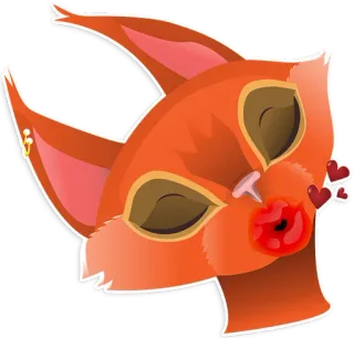 😘 68fc3db3 kucing, hewan, ciuman, cinta, hati, imut, kartun telegram sticker