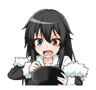 😋 faf7ec77 Anime, Manga, Cartone animato, Mangiare, Carino, Femminile, Ragazza, Illustrazione telegram sticker