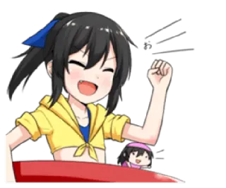 😀 eb0b2e2f 动漫, 卡通, 女孩, 快乐, 开朗 telegram sticker