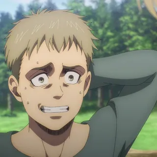 😅 2684fcf6 Falco Grice Attack on Titan 动漫, 角色, 法尔科, 表情, 震惊, 担心, 害怕 telegram sticker