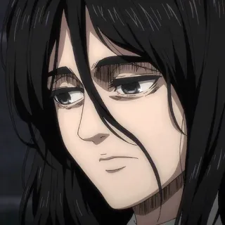 😔 80a3c72b Pieck Finger Attack on Titan 皮克·弗洛克, 进击的巨人, 动漫, 漫画, 角色, 肖像, 女性 telegram sticker