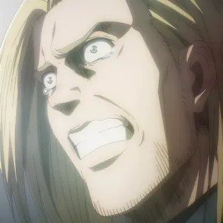 😬 8759ac79 Zeke Yeager Attack on Titan 动漫, 进击的巨人, 吉克·耶格尔, 角色, 生气, 恐惧, 痛苦 telegram sticker