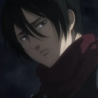 🥺 8e9b36f0 Mikasa Ackerman Attack on Titan 三笠, 进击的巨人, 动漫, 角色, 漫画, 阿克曼 telegram sticker