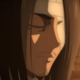 😌 acac16ed Eren Yeager Attack on Titan 动漫, 艾伦·耶格尔, 进击的巨人, 角色, 悲伤 telegram sticker