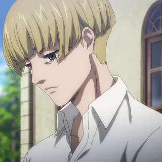 😔 b7863d12 Yelena Attack on Titan 动漫, 角色, 进击的巨人, 叶莲娜, 漫画, 粉丝创作 telegram sticker