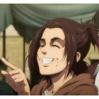 👈 dc3a1b67 Hanji Zoe Attack on Titan 动漫, 进击的巨人, 韩吉·佐耶, 角色, 微笑, 动漫女孩 telegram sticker