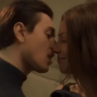 🌟 5be84a10 baiser, romance, affection, couple, amour, intimité telegram sticker