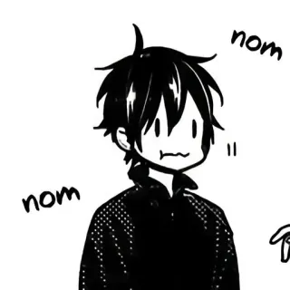 🕸️ 580f7a09 nom nom อนิเมะ, มังงะ, กิน, น่ารัก, งั่ม telegram sticker