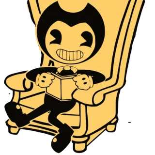 📖 2128b6de Bendy Kreskówka, Krzesło, Animacja, Bendy and the Ink Machine, Demon telegram sticker