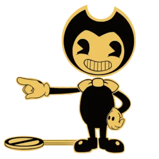 👈 37e51319 Bendy Bendy and the Ink Machine kreskówka, animacja, gra wideo, horror, uśmiechnięty telegram sticker