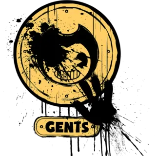 👱 51c7b098 Bendy Bendy and the Ink Machine GENTS Kreskówka, Tusz, Postać, Horror, Gra telegram sticker