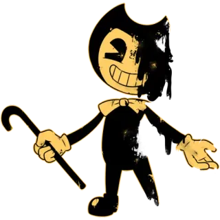 🧙‍♂ 7009187a Bendy Bendy and the Ink Machine Kreskówka, Demon, Gra wideo, Upiorny, Horror telegram sticker