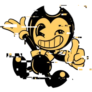 👍 71bdfb07 Bendy Bendy and the Ink Machine Kreskówka, Animacja, Postać, Gra wideo, Horror telegram sticker