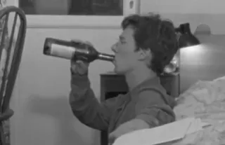 😐 12368fef minum, anggur, alkohol, pria, botol telegram sticker