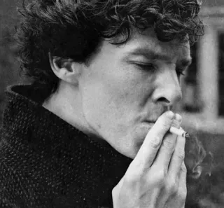 😐 22125edf potret, merokok, pria, rokok telegram sticker