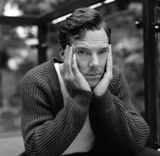 🤦‍♀ 4a1038f9 Benedict Cumberbatch selebriti, aktor, potret, hitam putih, pria telegram sticker