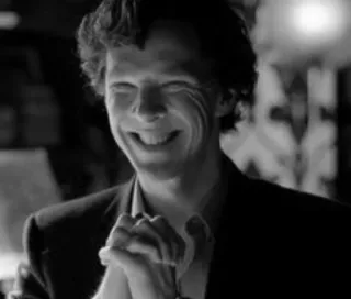 🤣 5ef5f742 Benedict Cumberbatch aktor, potret, selebriti, pria, hitam putih telegram sticker