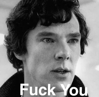 😐 7db29678 Fuck You hinaan, menyinggung, kata kasar, Benedict Cumberbatch telegram sticker