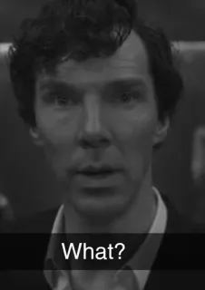 😐 93151d84 Sherlock Holmes Sherlock What? sherlock, apa, benedict cumberbatch, ekspresi, wajah telegram sticker
