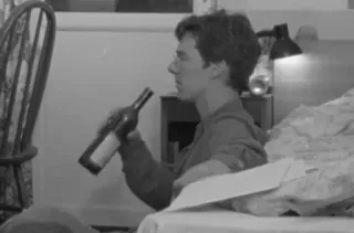 😐 cd54bfa2 minum, alkohol, anggur, botol, orang, kamar tidur telegram sticker