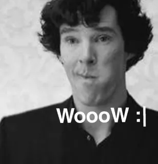 😐 d9513f35 WoooW :| wow, lucu, reaksi, terkejut, kaget, meme telegram sticker