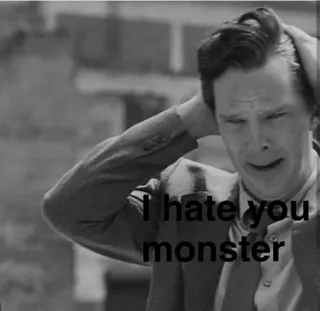 😭 f09ea982 I hate you monster kebencian, monster, kesedihan, emosi, kesal, kesusahan telegram sticker