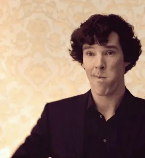 😜 5ba6814b Sherlock Holmes Sherlock Sherlock, Benedict Cumberbatch, BBC, detektif telegram sticker