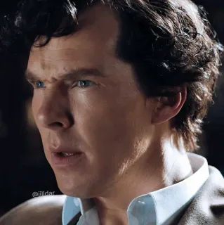 😠 87c06753 Benedict Cumberbatch Benedict Cumberbatch, aktor, potret, close-up, Sherlock, bintang film telegram sticker