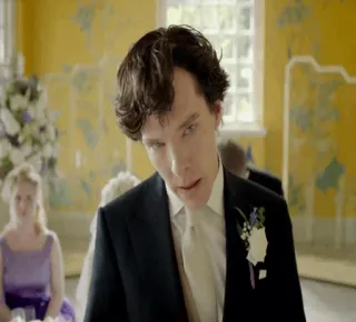 🤨 b4e62bb1 Sherlock Holmes Sherlock (TV series) Sherlock, Benedict Cumberbatch, Serial TV, Pernikahan, Setelan Jas, Aktor telegram sticker