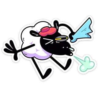 🤧 9fd403ad แกะ, การ์ตูน, ป่วย, สั่งน้ำมูก, ป่วย, หวัด telegram sticker