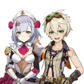 🤍 40625ff4 Noelle Genshin Impact Anime, Genshin Impact, Noelle, Bennett, Videojuego, Personaje whatsapp sticker