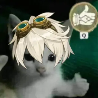 👍 4226558f Q gato, pulgar arriba, meme, sticker, divertido whatsapp sticker