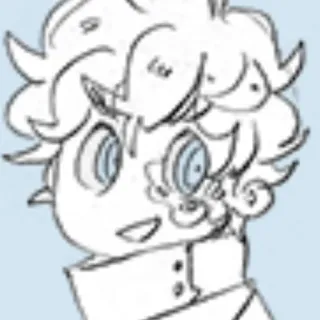 🧼 630139fc портрет, эскиз, рисунок, мультфильм, иллюстрация, аниме whatsapp sticker