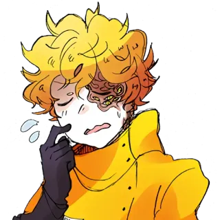 😓 17dac0c4 anime, sợ hãi, đau khổ, nhân vật, màu vàng, lo lắng telegram sticker