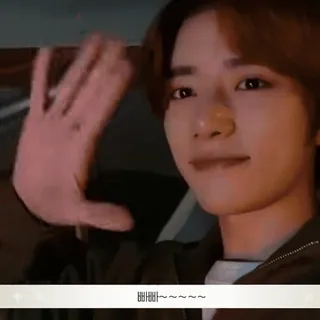 🥭 45bcd436 빠빠~~~~~~ корейский, мужчина, человек, лицо, махать, привет whatsapp sticker