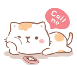 🤙 a724530a Call me Katze, Sticker, Tier, ruf mich an, süß, Haustier, kawaii whatsapp sticker