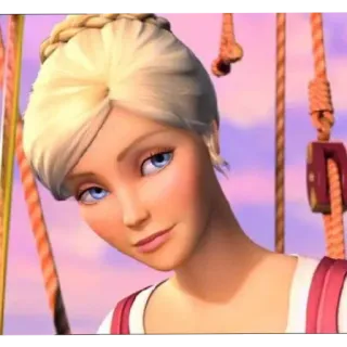 🌺 5b1b049f Barbie Barbie, kreskówka, animowany, blond włosy, kobieta, postać telegram sticker