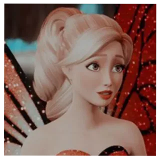 🌺 bfed9a17 kreskówka, wróżka, skrzydła, postać telegram sticker