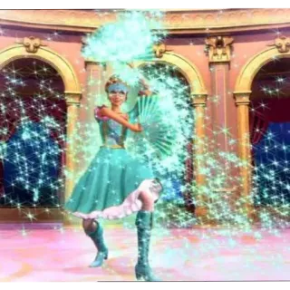 🌺 fc081f07 Barbie barbie, wróżka, magia, brokat, księżniczka, fantasy, animowany telegram sticker