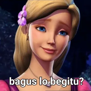 🤮 a4e47032 bagus lo begitu? cartoon, gezicht, blond haar, meisje, vraag, personage telegram sticker